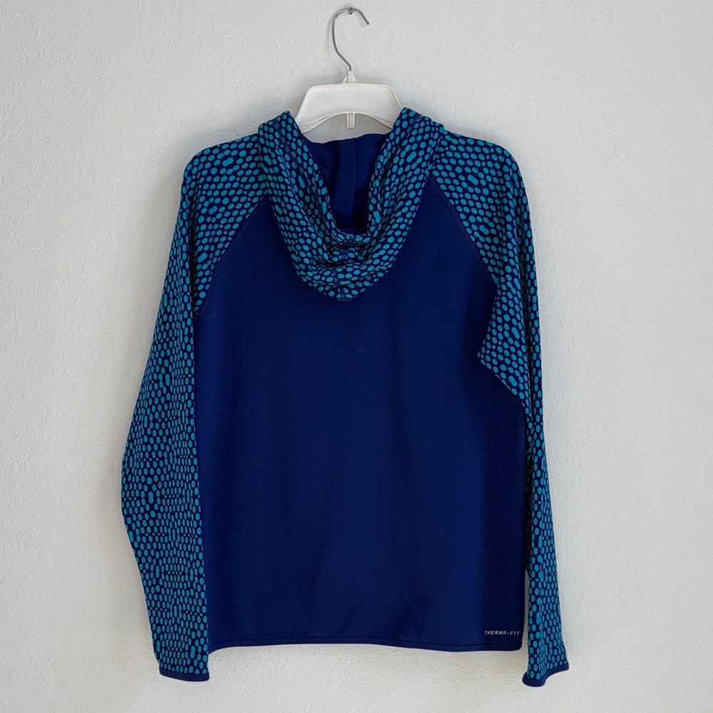 Nike Navy and Teal 'Just Do It' Hoodie - Picture 3 of 9